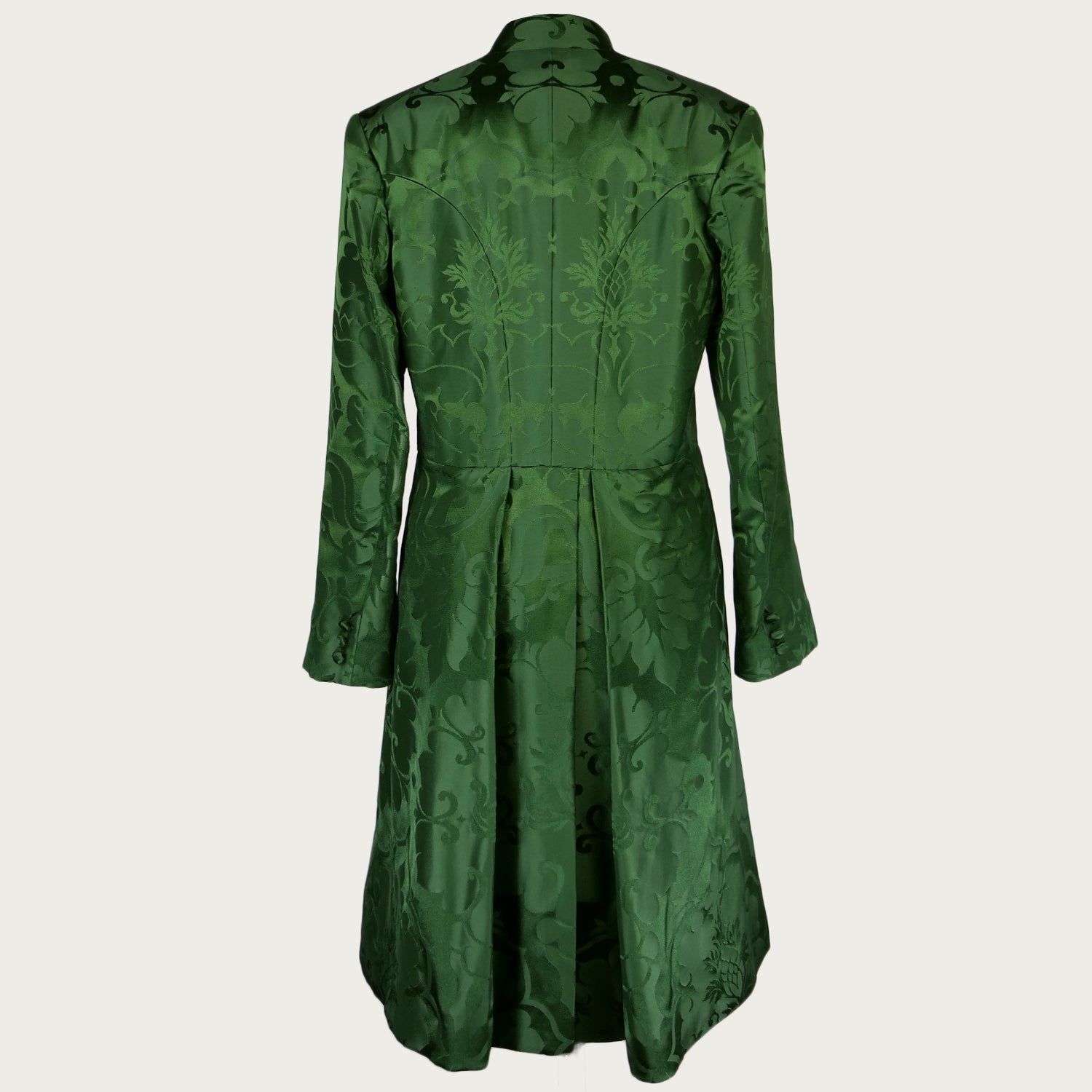 Women's Green 'Bellini' Silk Frock Coat Sample (size small)