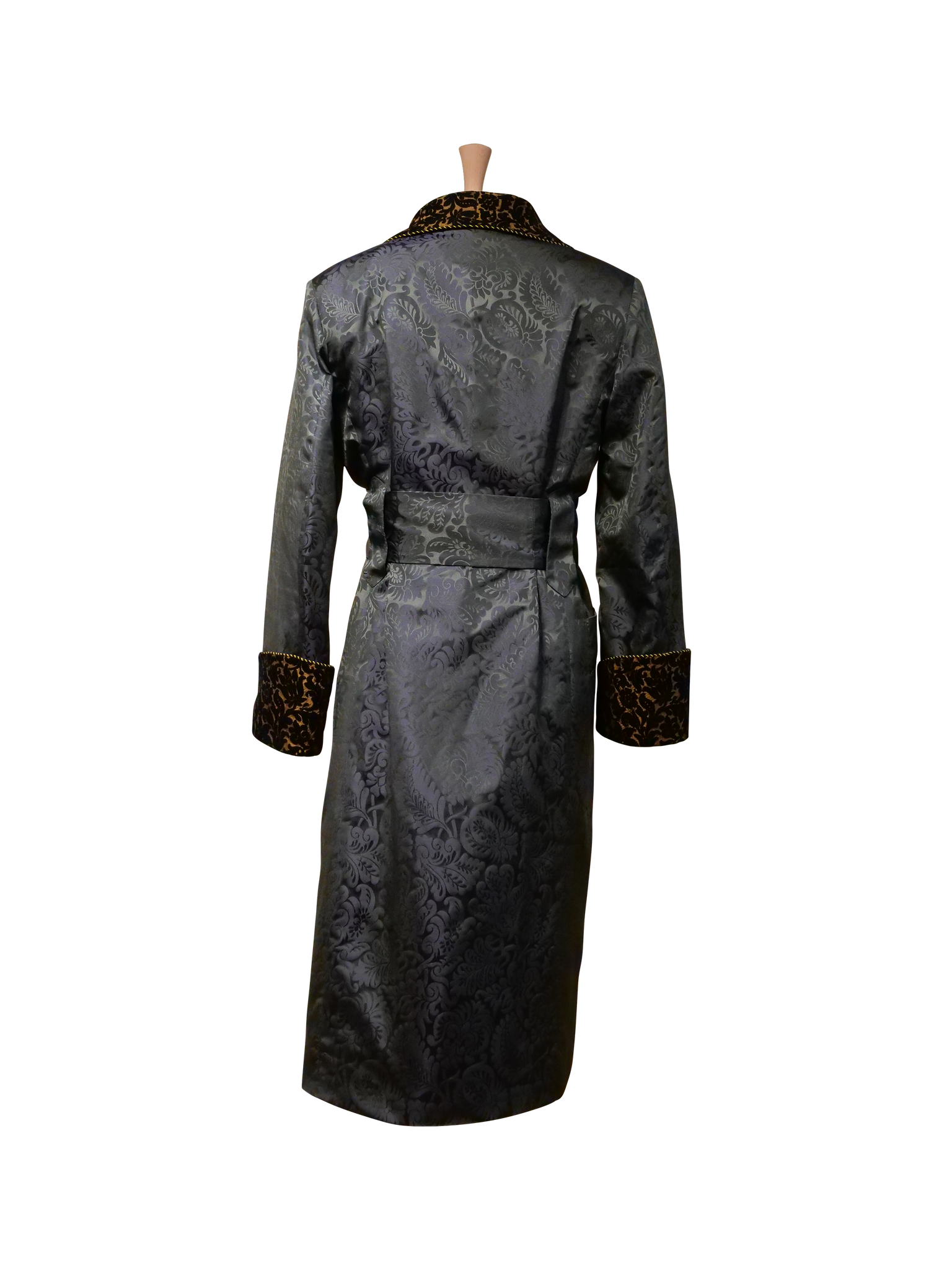 Men's Sarum Indigo 'Holbein' Silk Dressing Gown Sample (size large)