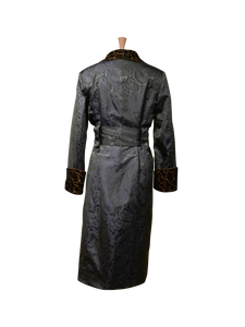 Men's Sarum Indigo 'Holbein' Silk Dressing Gown Sample (size large)