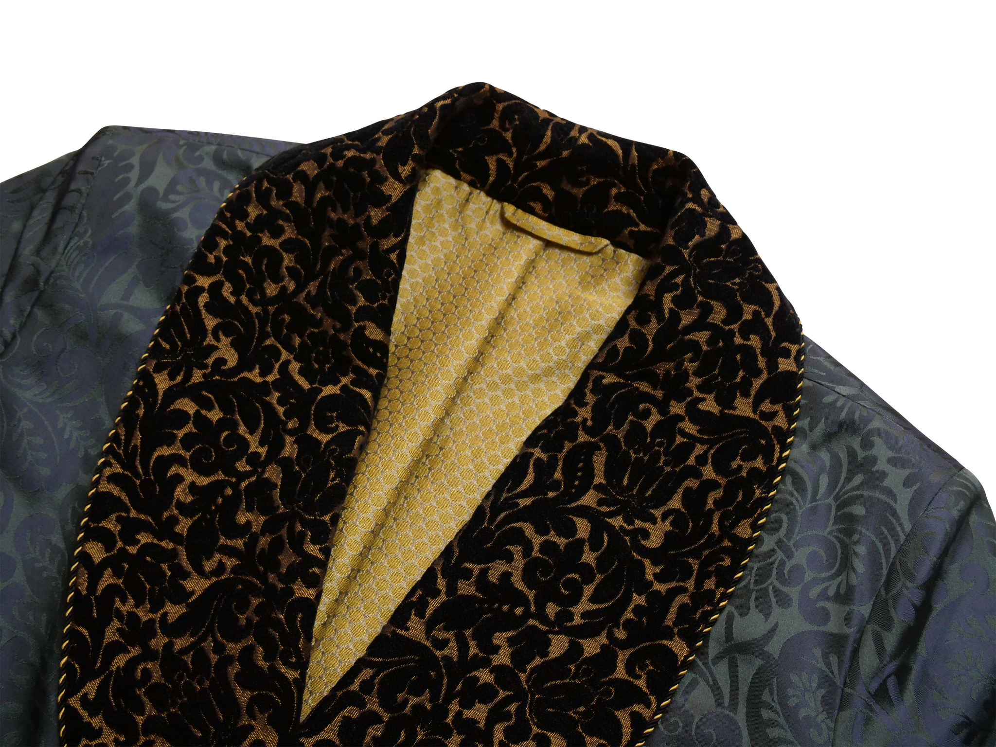 Men's Sarum Indigo 'Holbein' Silk Dressing Gown Sample (size large)