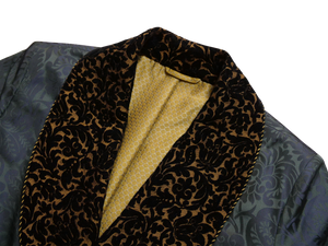 Men's Sarum Indigo 'Holbein' Silk Dressing Gown Sample (size large)