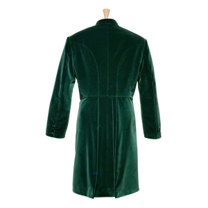 Men's Green Velvet Frock Coat Sample (size large)