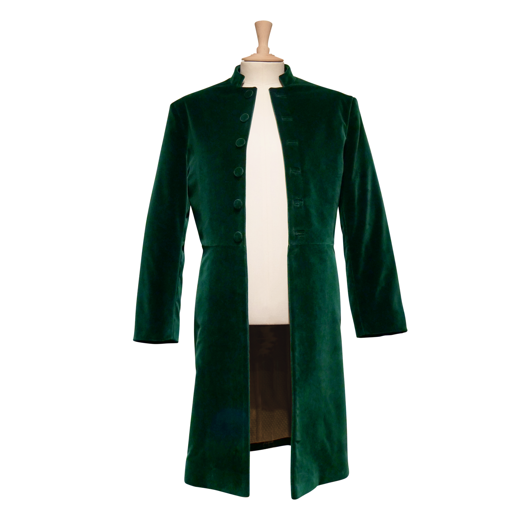 Long green velvet clearance coat