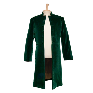 Men's Green Velvet Frock Coat Sample (size large)