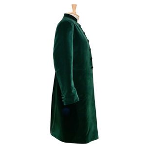Men's Green Velvet Frock Coat Sample (size large)
