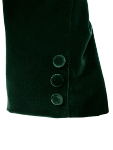 Men's Green Velvet Frock Coat Sample (size large)
