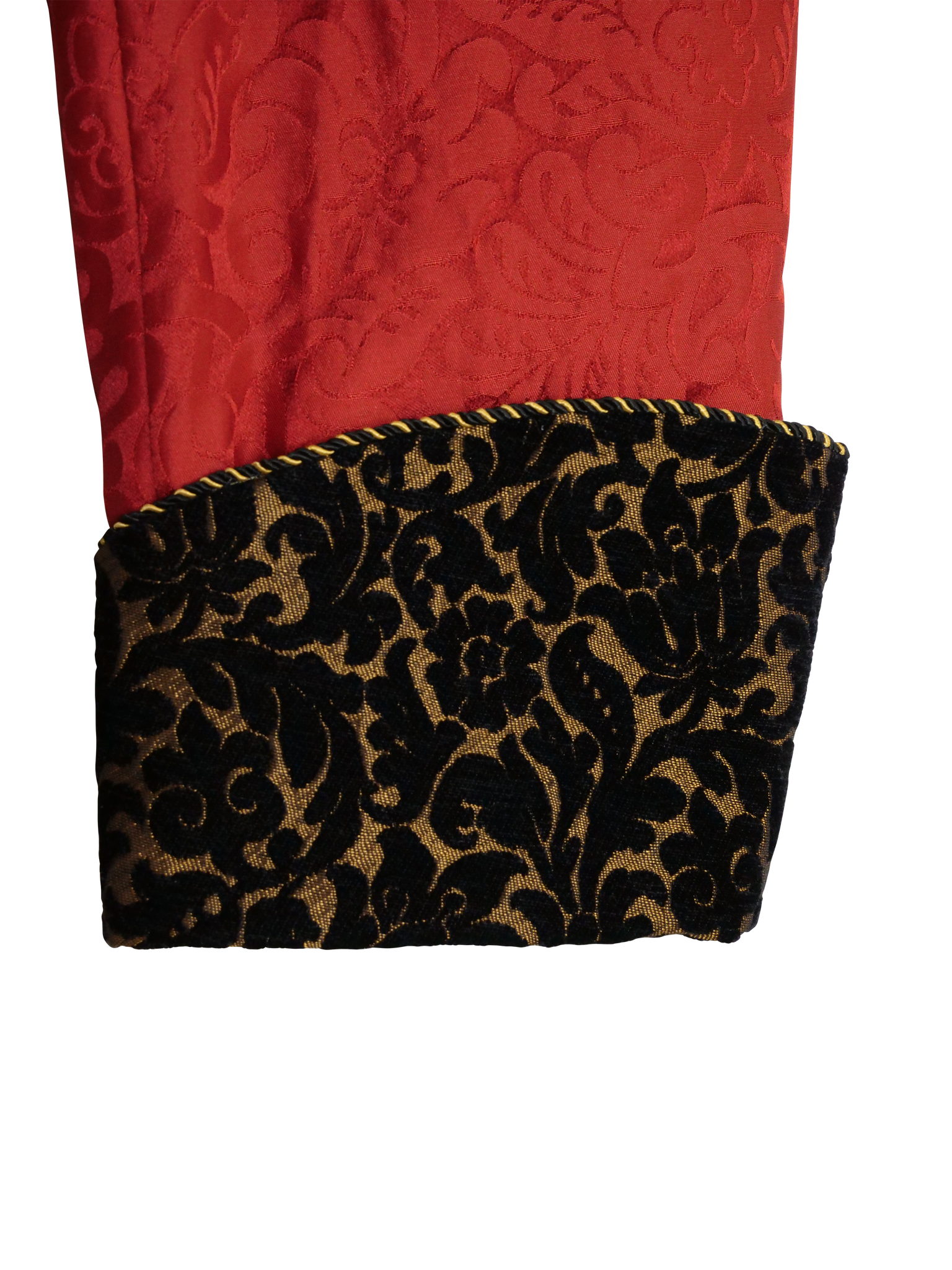 Men's Sarum Red 'Holbein' Silk Dressing Gown Sample (size large)