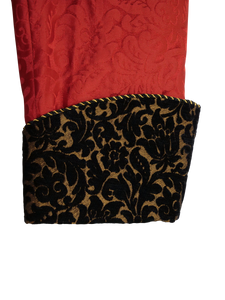 Men's Sarum Red 'Holbein' Silk Dressing Gown Sample (size large)