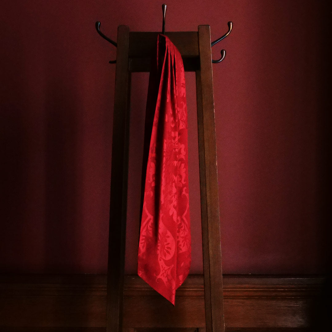 Red Gothic Silk Scarf