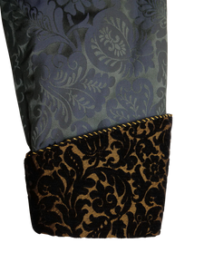 Sarum Indigo Silk Dressing Gown