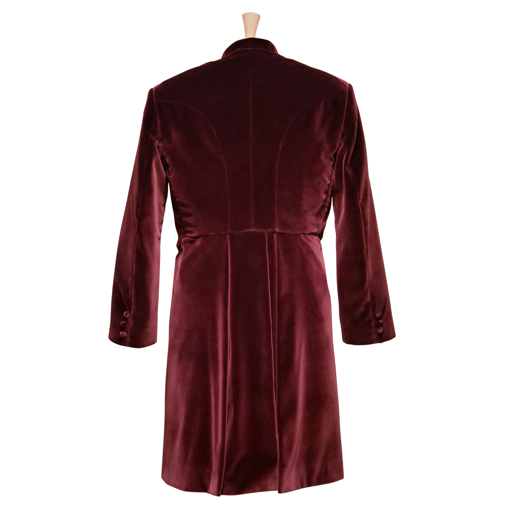 Wine Velvet Frock Coat