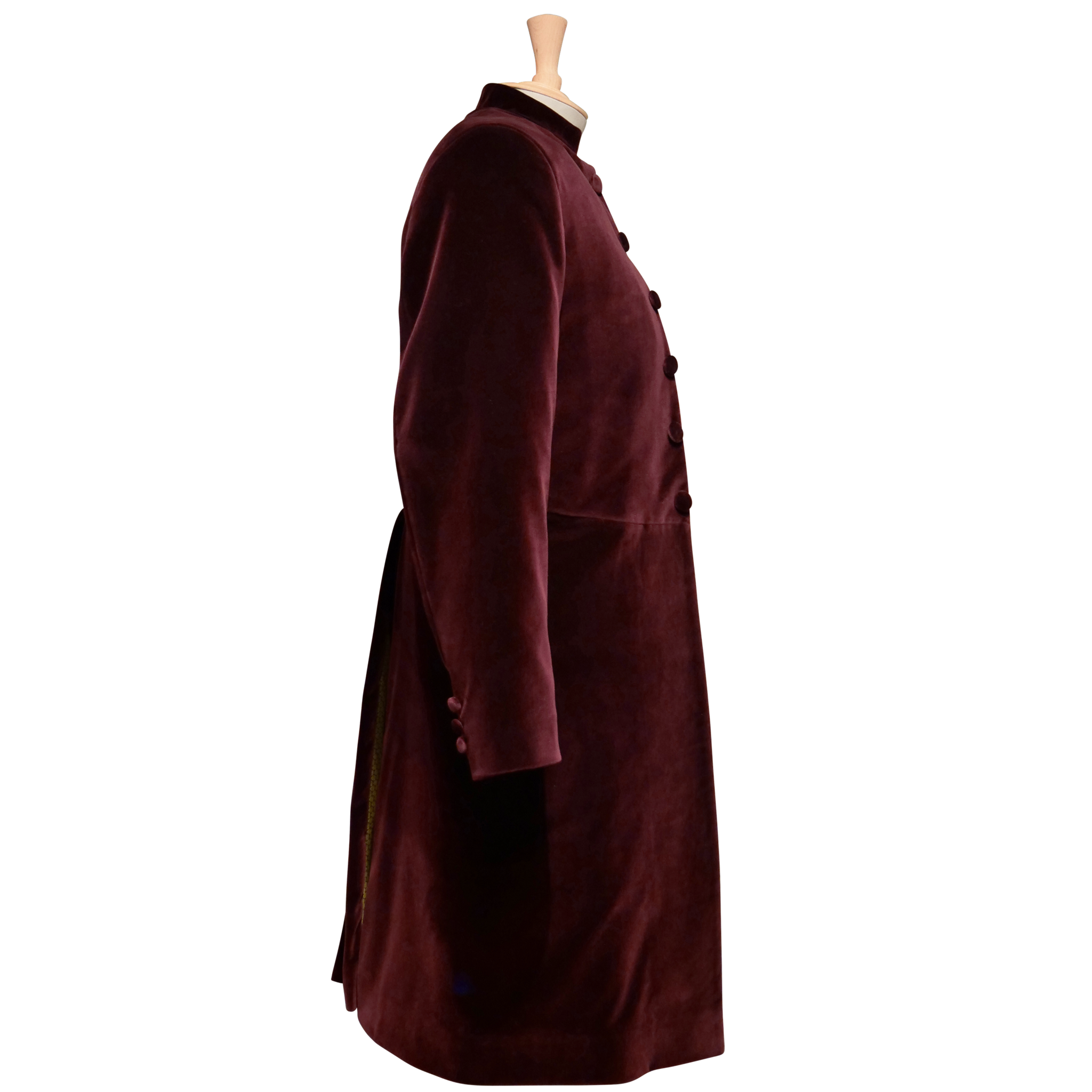 Wine Velvet Frock Coat